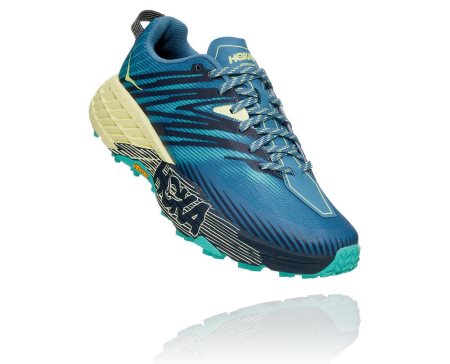 Hoka One One Speedgoat 4 Ženske Pohodniški Čevlji Modra / Zelena SI-596348T